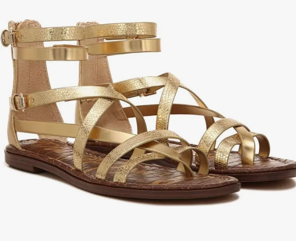Sam Edelman Gibbs Gold Metallic Sandal