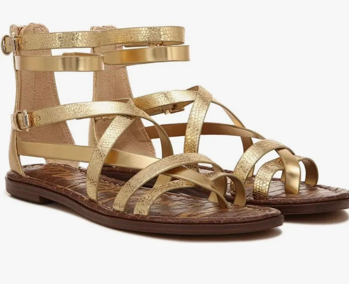 Sam Edelman Gibbs Gold Metallic Sandal